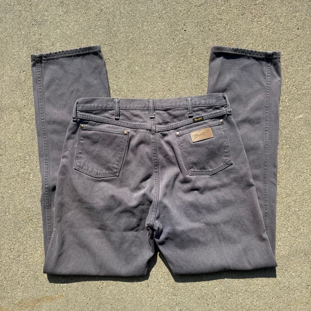Vintage 80s 90s Wrangler Gray 13MWZ Cowboy Cut Original Fit Jeans 36x36